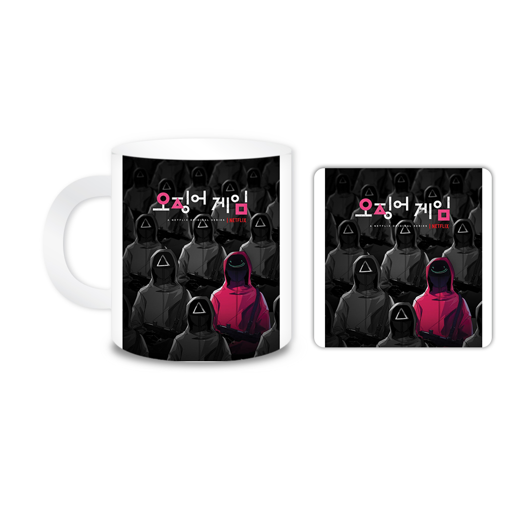 ماگ مدل Squid Game کد 2247 به همراه زیر لیوانی