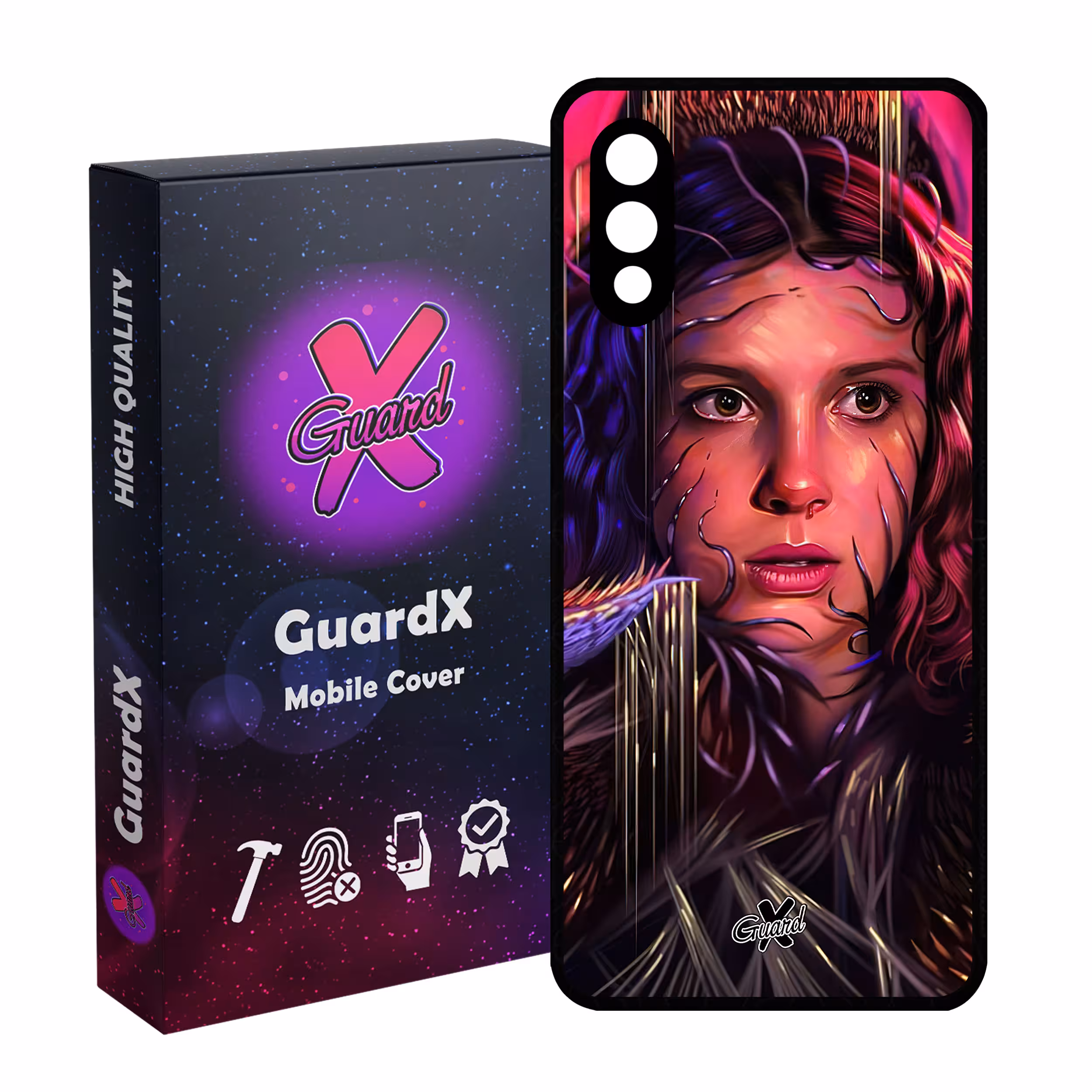 کاور گارد ایکس طرح Stranger Things مدل Glass10462 مناسب برای گوشی موبایل سامسونگ Galaxy A02 / M02