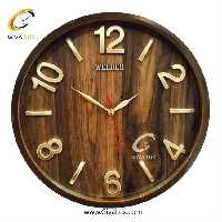 ساعت دیواری اورجینال ولدر PVC قهوه ای| کد رفرنس 605