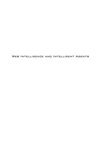خرید و دانلود نسخه کامل کتاب Web Intelligence and Intelligent Agents