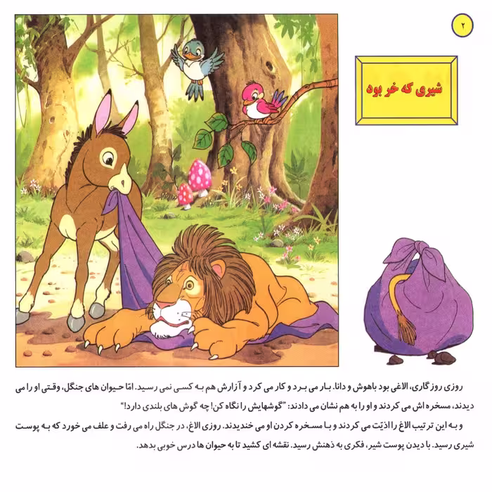کتاب قصه های کلاسیک ۳۴ شیری که خر بود اثر شاگا هیراتا انتشارات برف