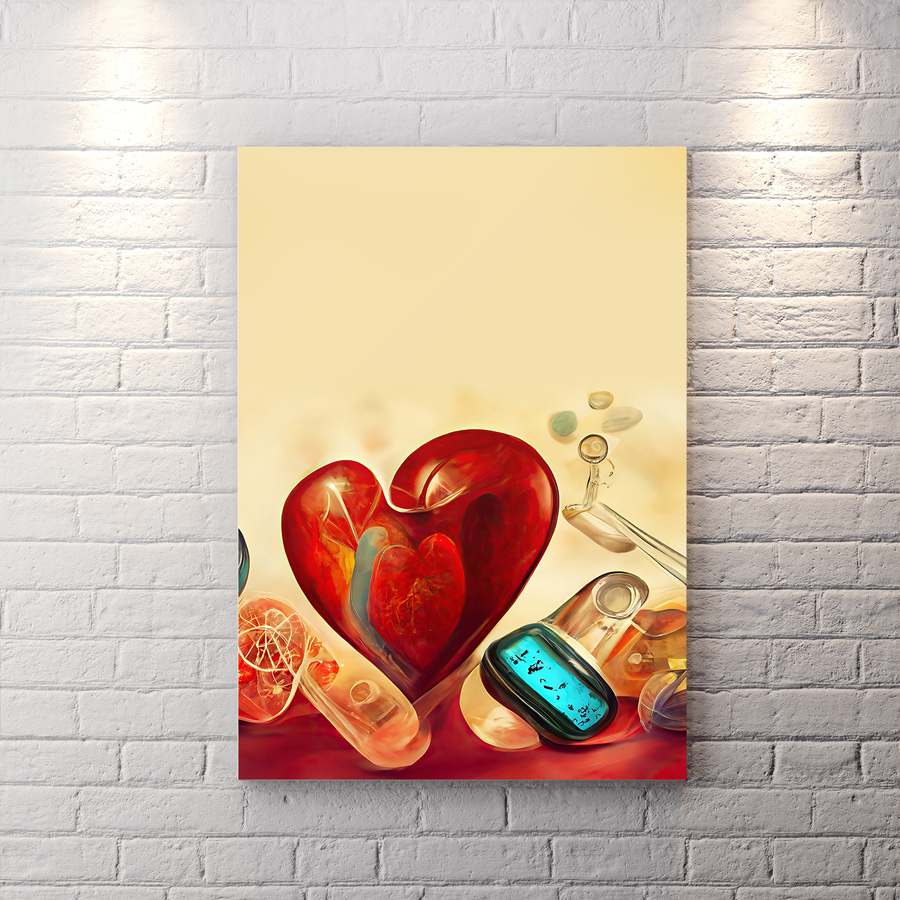 تخته شاسی دکوراتیو برای مطب دکتر قلب WAs-1255