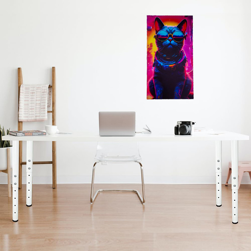 تابلو شاسی طرح گربه گَنگ | دنیای قاب