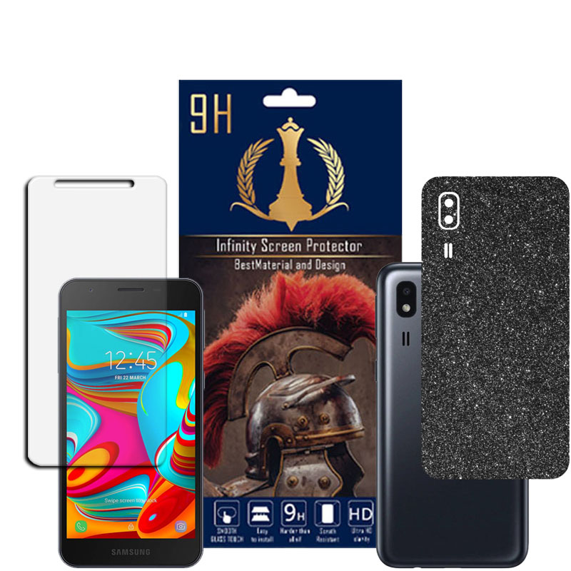 برچسب پوششی اینفینیتی مدل PRO MAX مناسب برای گوشی موبایل سامسونگ GALAXY A2 CORE به همراه محافظ صفحه نمایش