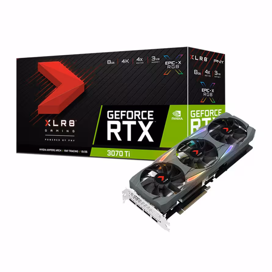 کارت گرافیک پی ان وای RTX 3070 Ti 8GB XLR8 Gaming UPRISING EPIC-X RGB