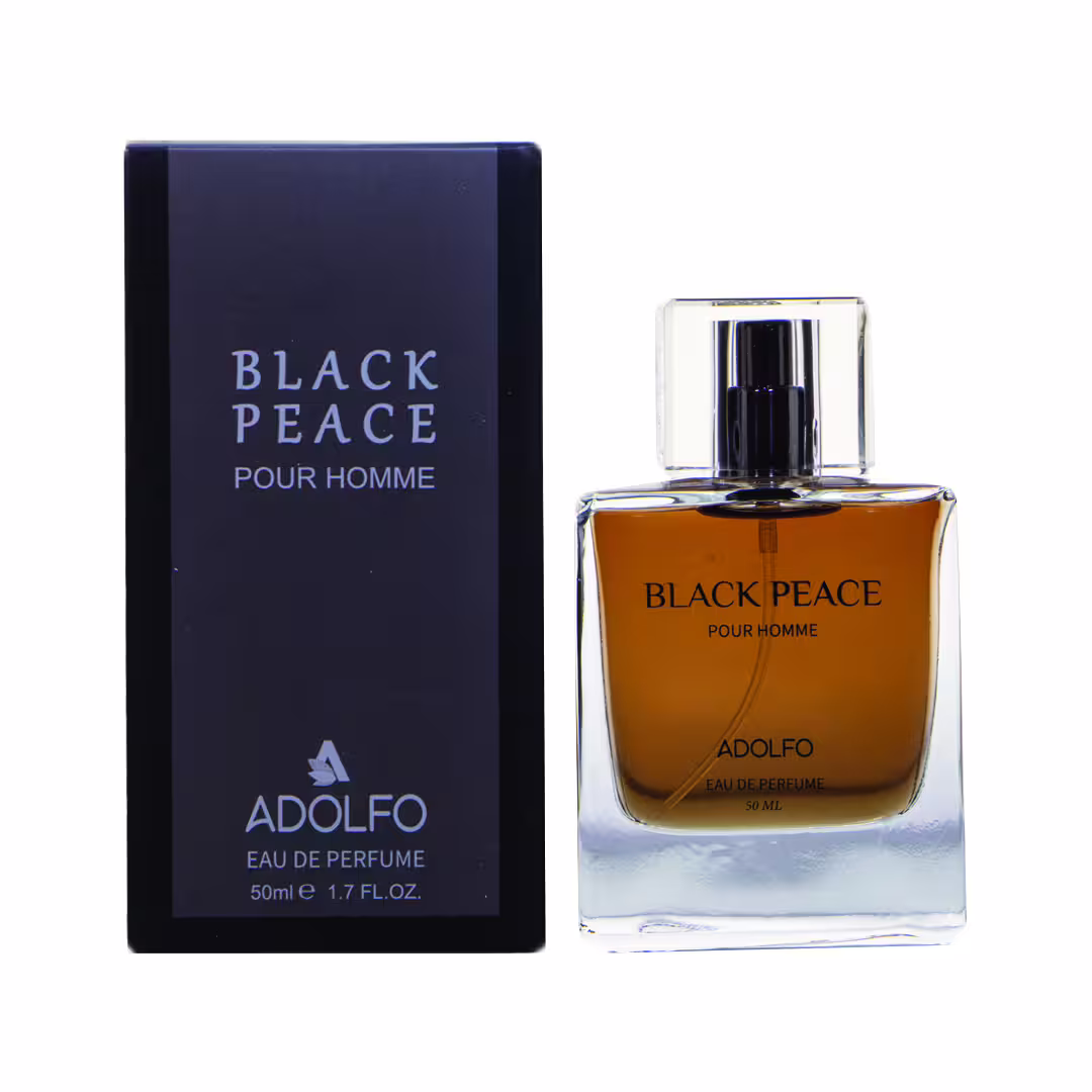 ادو پرفیوم مردانه آدولفو مدل black peace حجم 50 میلی لیتر
