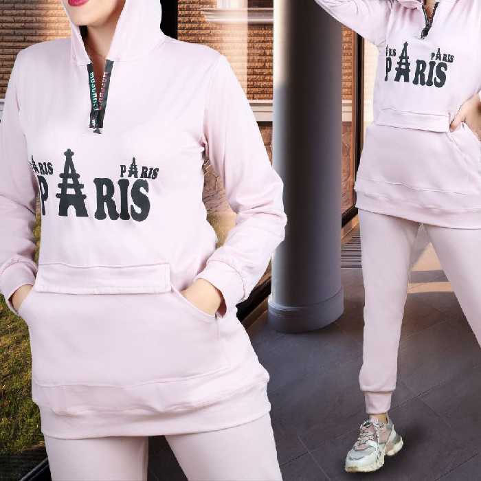 هودی شلوار پاریس با جنس کرپ پلاس
