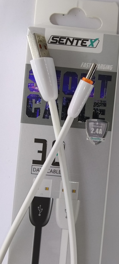 کابل پاور بانکی تایپ سی سیلیکونی SENTEX SC27