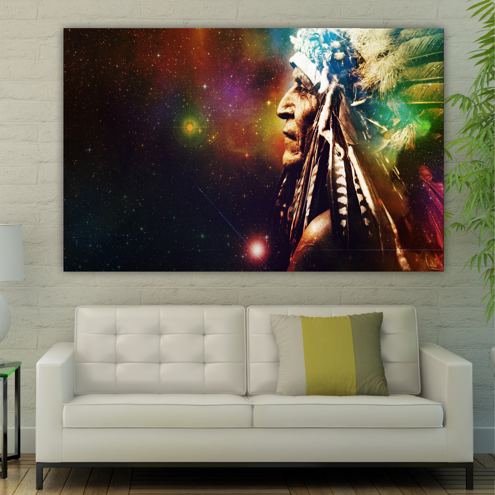 تابلو بوم طرح مرد سرخ پوست مدل SDB1221