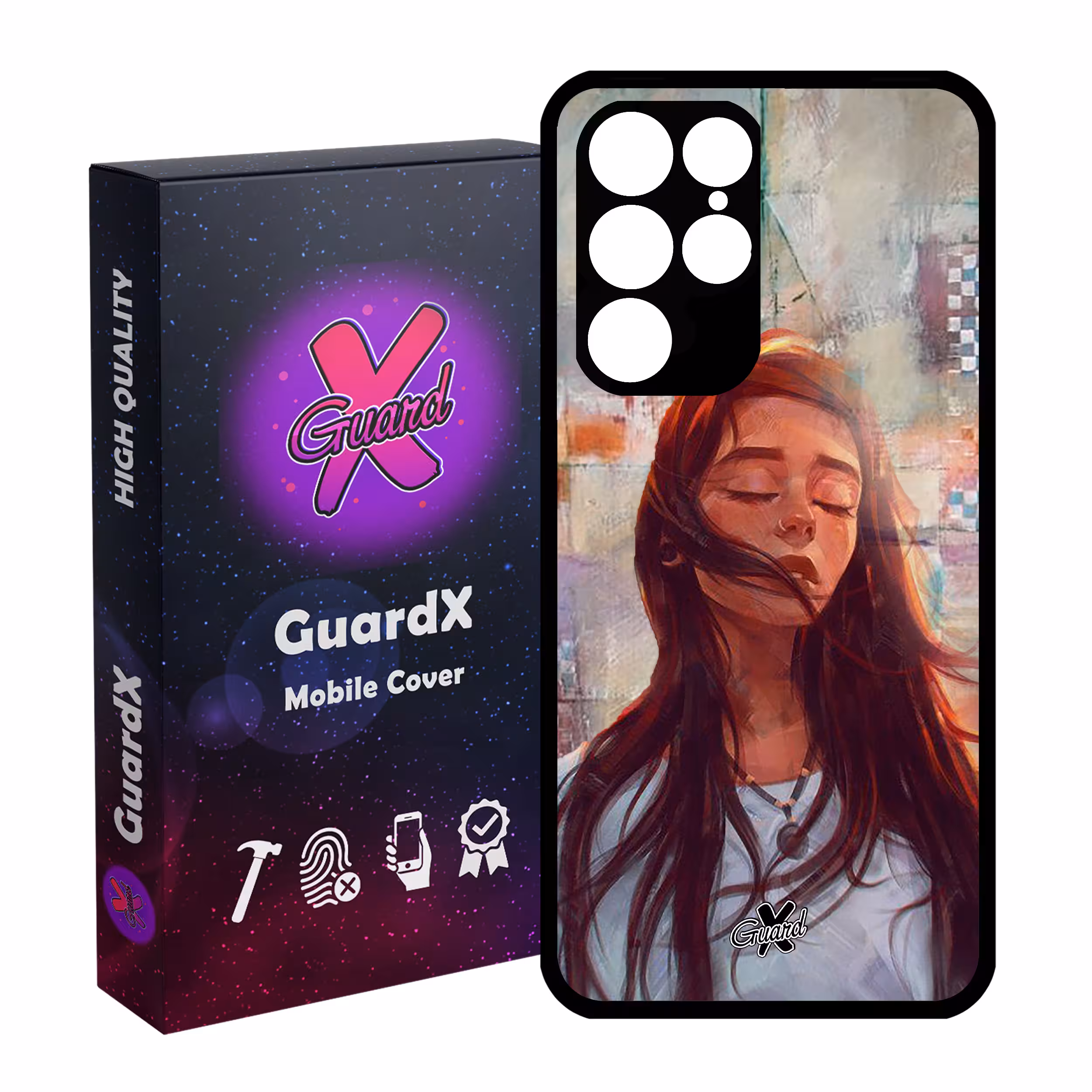 کاور گارد ایکس طرح Girl مدل Glass10056 مناسب برای گوشی موبایل سامسونگ Galaxy S22 Ultra