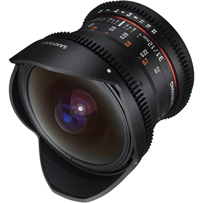 لنز سینمایی سامیانگ SAMYANG 12MM T3.1 VDSLR CINE FISHEYE LENS FOR CANON EF MOUNT