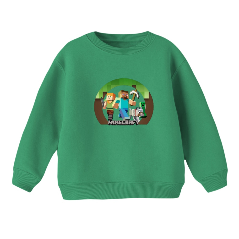 سویشرت بچگانه مدل ماینکرفت کد 1 رنگ سبز