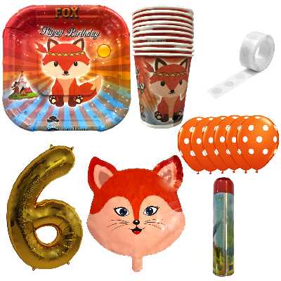 مجموعه 30 عددی تم تولد مستر تم طرح روباه کد 6