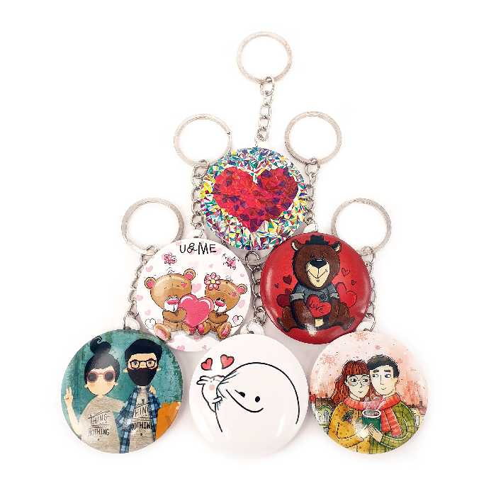 جاکلیدی خندالو طرح عاشقانه کد 72A مجموعه 6 عددی