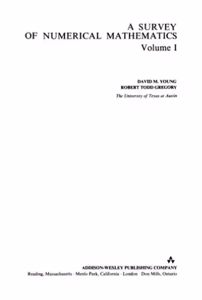 خرید و دانلود نسخه کامل کتاب Survey of numerical mathematics,