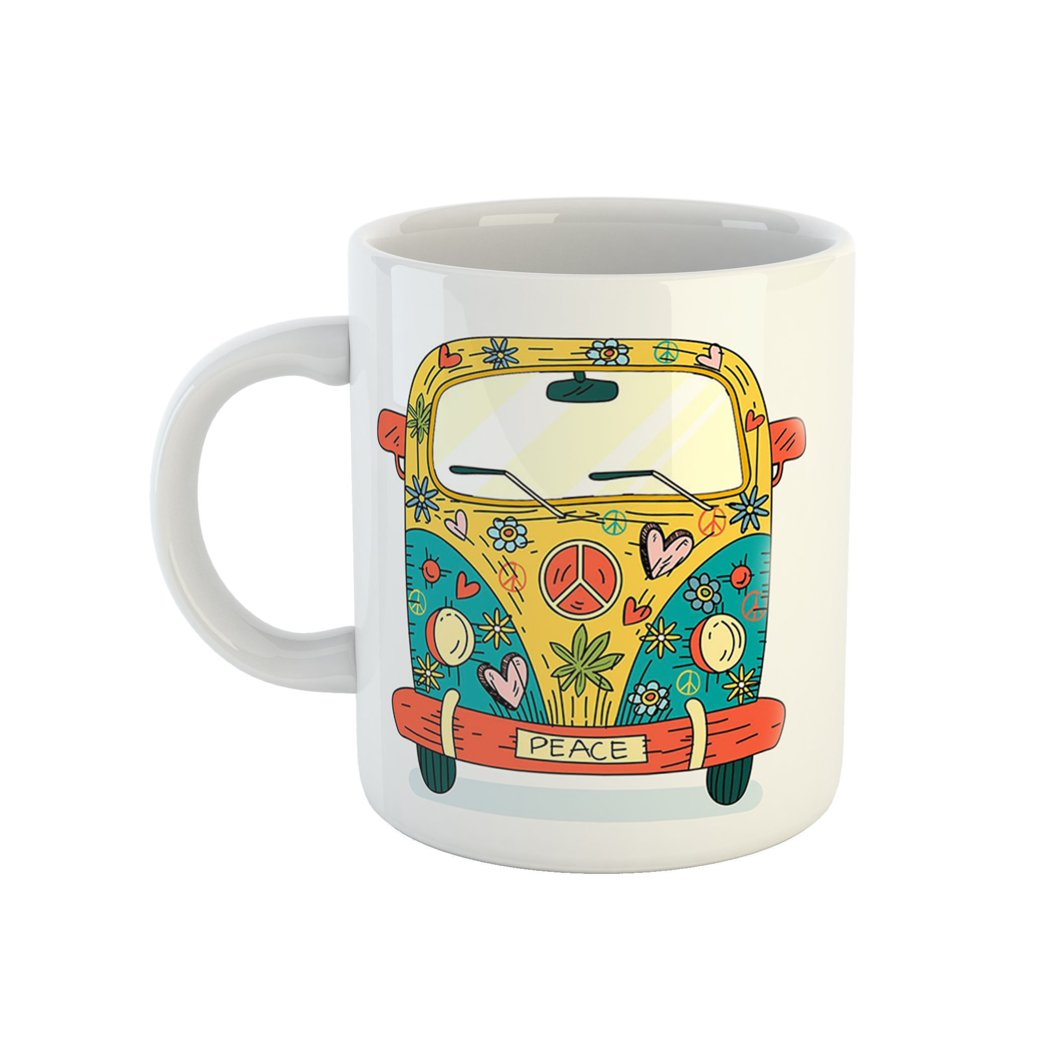 ماگ طرح اتوبوس هیپی مدل صلح