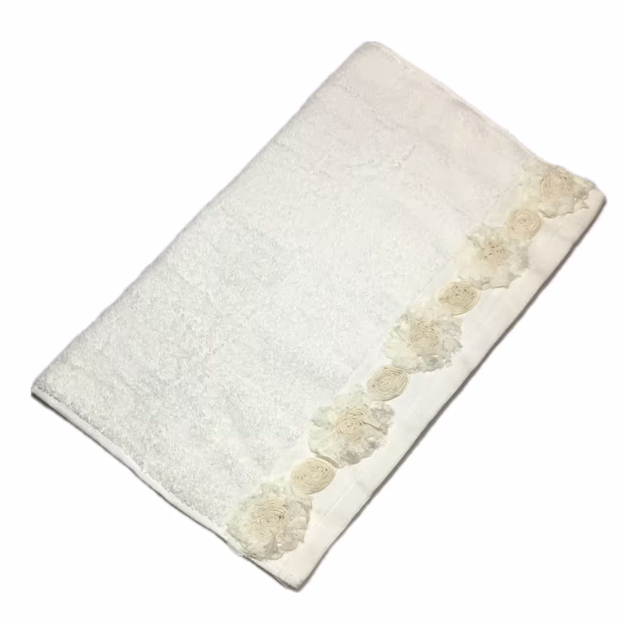 حوله دست و صورت فانتزی گیپور دار DECO BIANCA ترکیه سایز 50×90