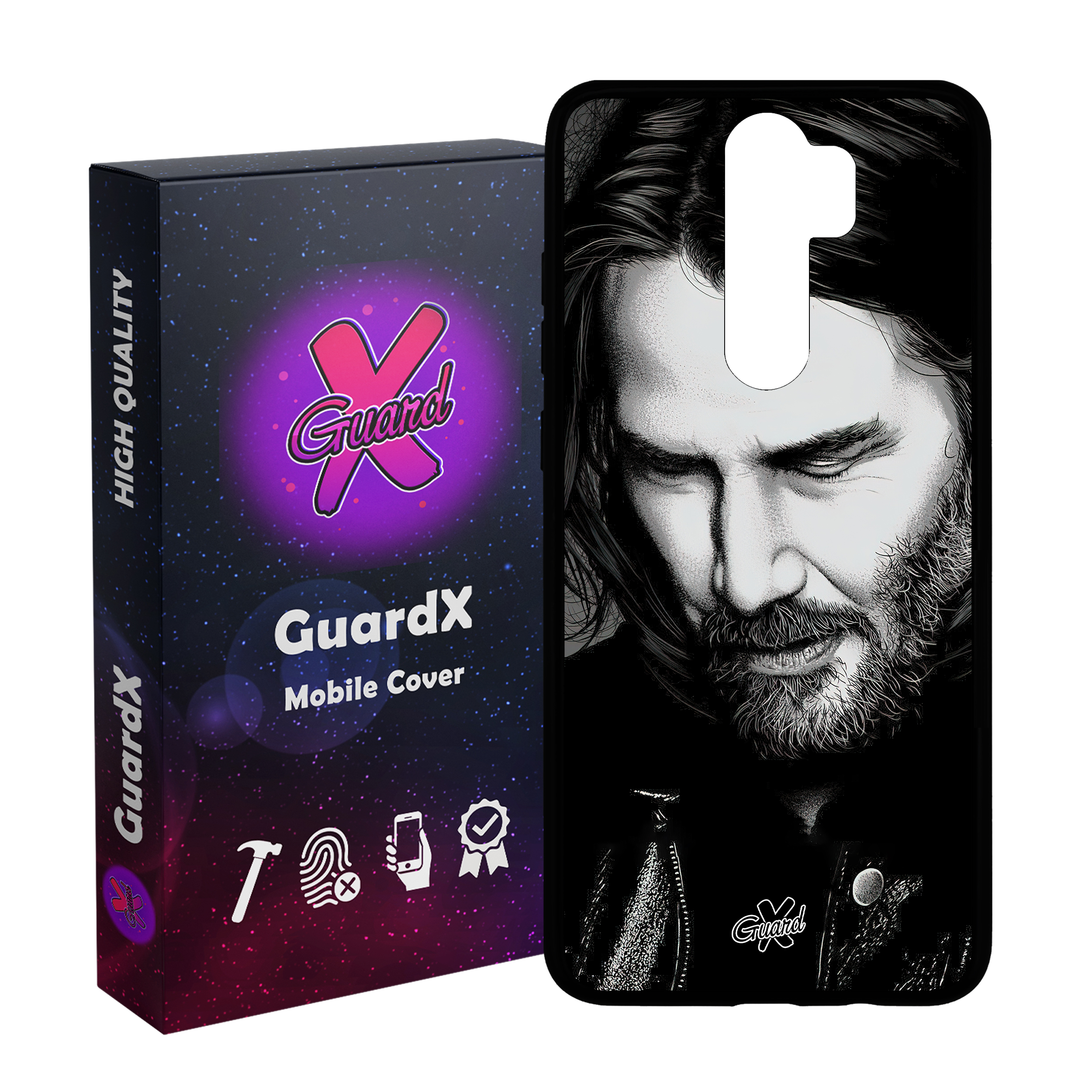 کاور گارد ایکس طرح جان ویک مدل Glass10498 مناسب برای گوشی موبایل شیائومی Redmi Note 8 Pro