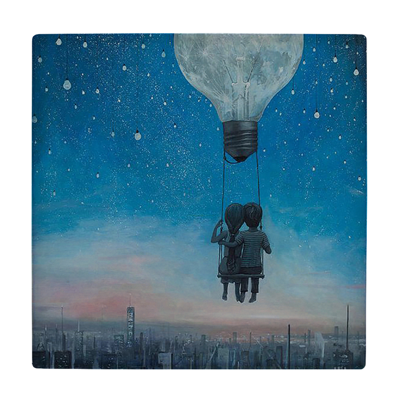 کاشی کارنیلا طرح کودکان و پرواز شبانه مدل لوحی کد WKB888 