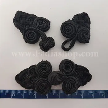 دکمه جفتی قیطانی مشکی مدل 2