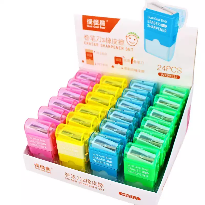 پاکن تراش دار دانش آموزی دو کاره | Eraser   Sharpener - شاپ تحریر