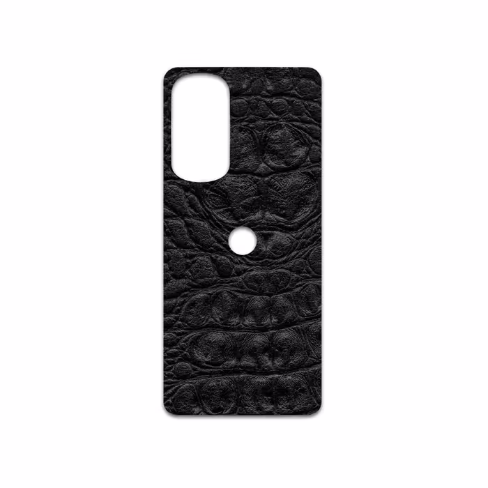 برچسب پوششی ماهوت مدل Black-Crocodile-Leather مناسب برای گوشی موبایل موتورولا Edge 30