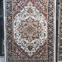 فرش پاتریس  فرش گلیم عشایری400شانه طرح هریس کرم  سایزکناره یک دریک ونیم متری