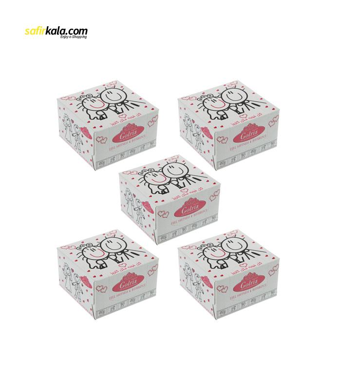 دستمال کاغذی 50 برگ گلریز مدل روياي کودکانه بسته 5 عددی