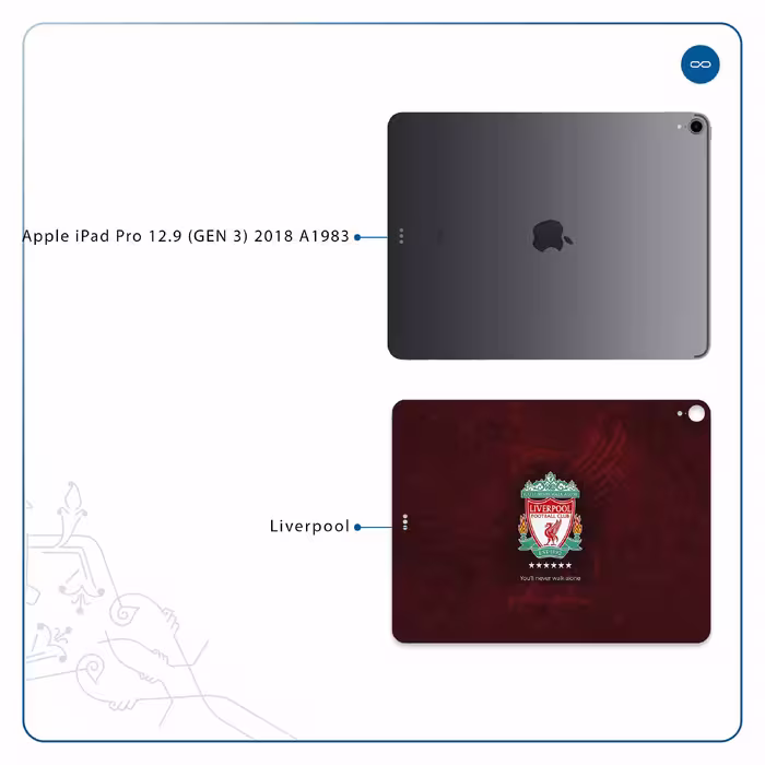 برچسب پوششی ماهوت مدل Liverpool مناسب برای تبلت اپل iPad Pro 12.9 (GEN 3) 2018 A1983