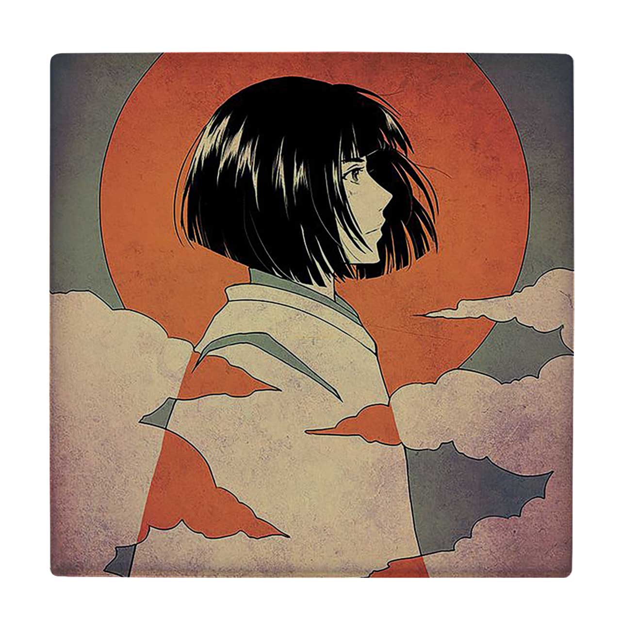  کاشی کارنیلا طرح نقاشی دختر ژاپنی کد wkk3812