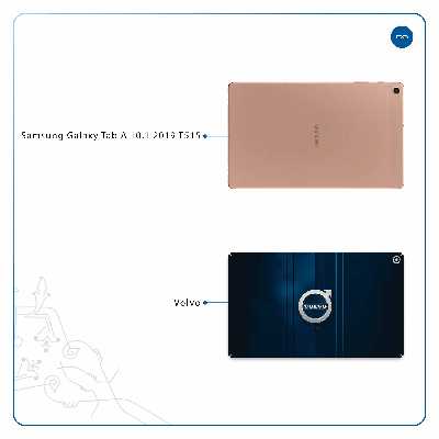 برچسب پوششی ماهوت مدل Volvo مناسب برای تبلت سامسونگ Galaxy Tab A 10.1 2019 T515