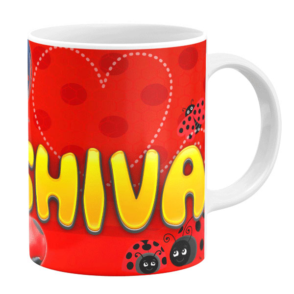 ماگ طرح دختر کفشدوزکی مدل شیوا