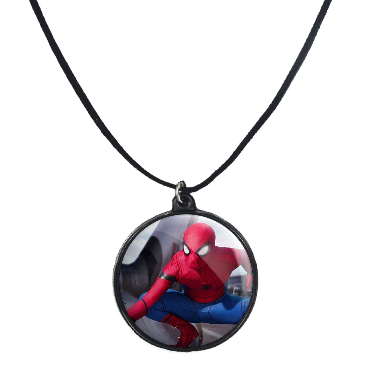 گردنبند پرمانه طرح مرد عنکبوتی کد pmb.478 مدل دو طرفه