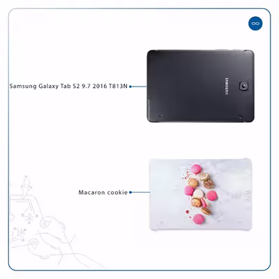 برچسب پوششی ماهوت مدل Macaron cookie مناسب برای تبلت سامسونگ Galaxy Tab S2 9.7 2016 T813N