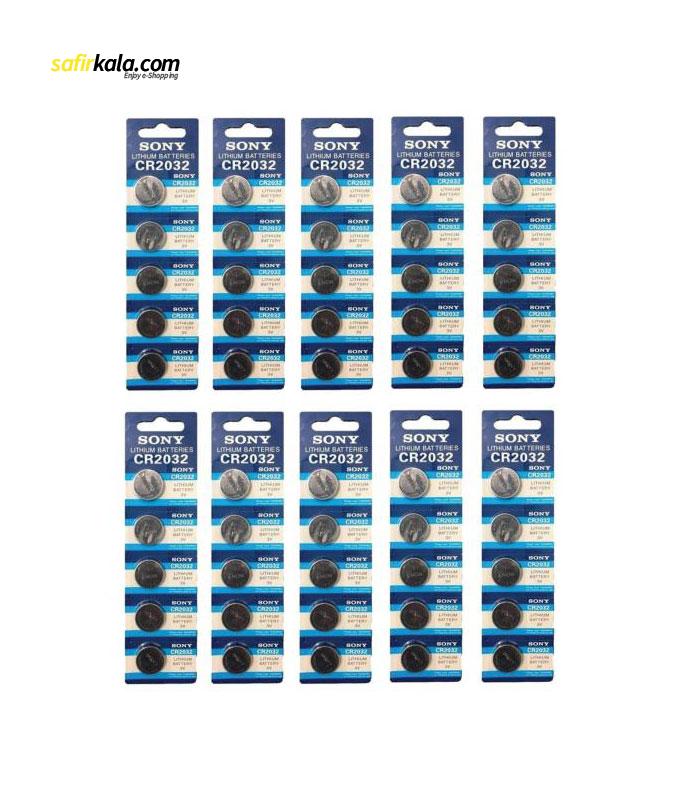 باتری سکه ای سونی مدل 2032 بسته 50 عددی