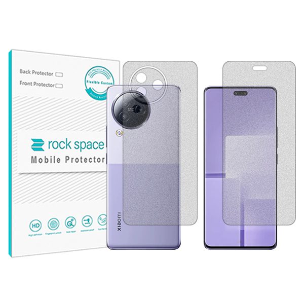 گلس صفحه نمایش و پشت گوشی شیائومی Civi 3 مدل نانو هیدروژل مات برند راک اسپیس کد SS