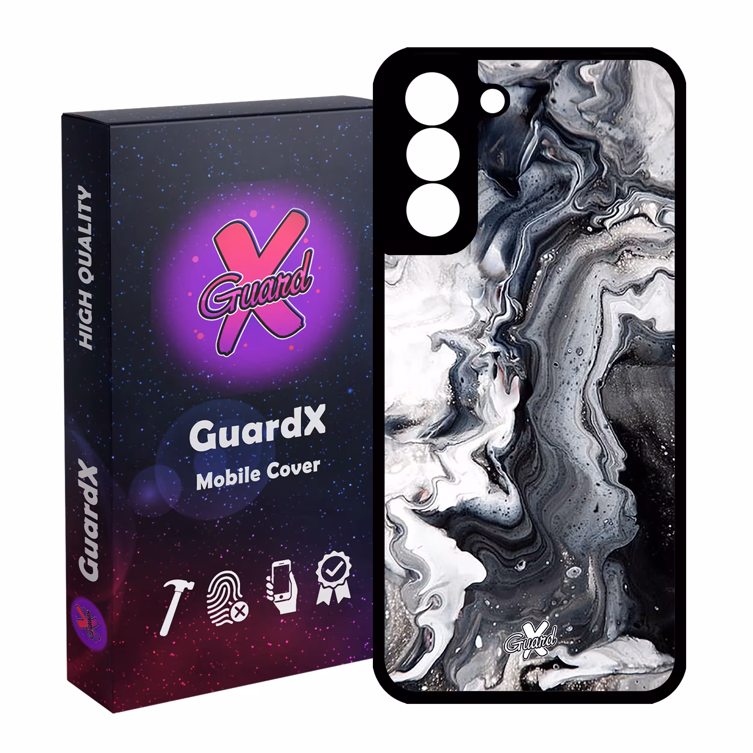 کاور گارد ایکس طرح ماربل مدل Glass10277 مناسب برای گوشی موبایل سامسونگ Galaxy S21 FE