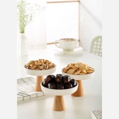 استند مزه سرامیکی پایه چوبی