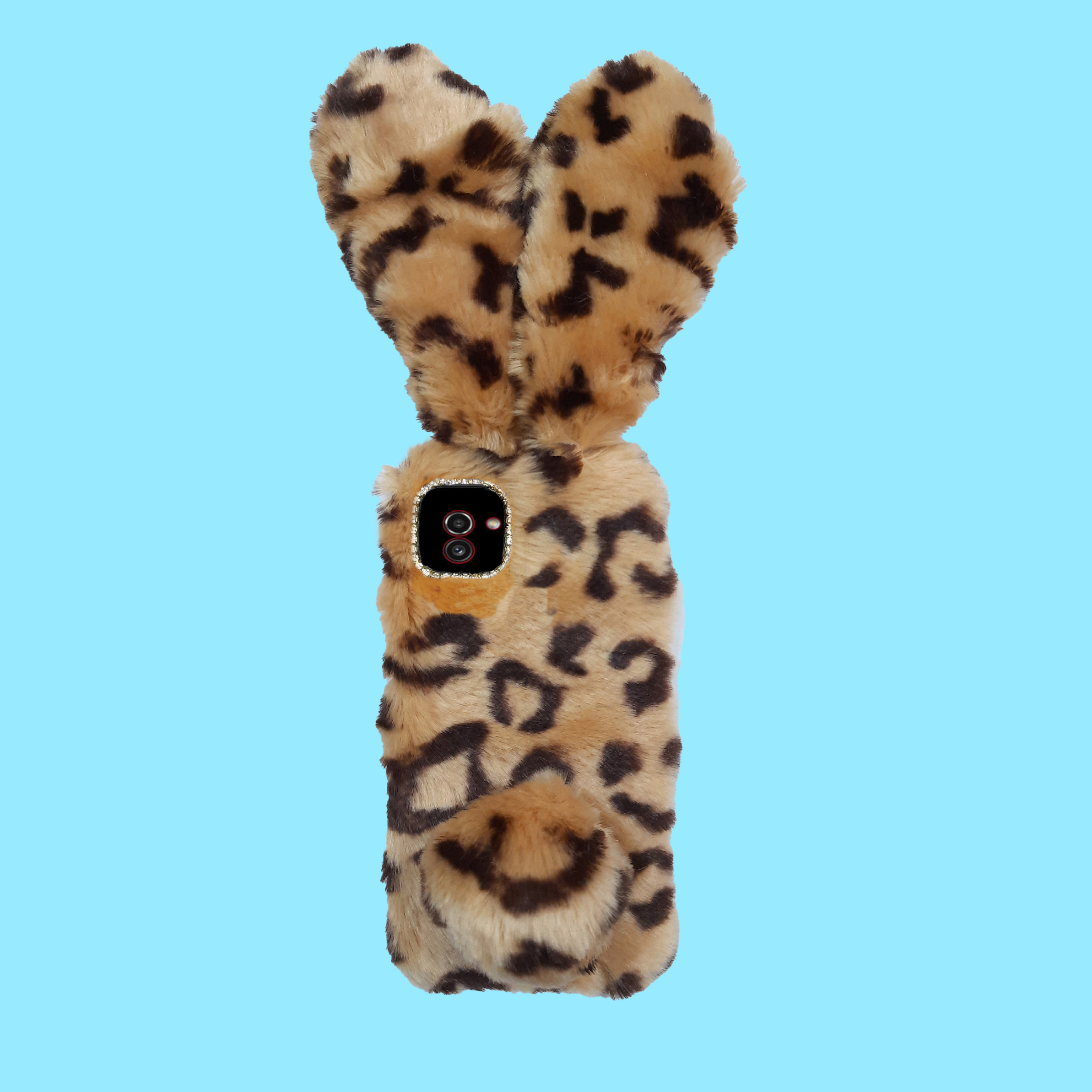 کاور مدل عروسکی طرح خرگوشی پلنگی مناسب برای گوشی موبایل سامسونگ Galaxy A03