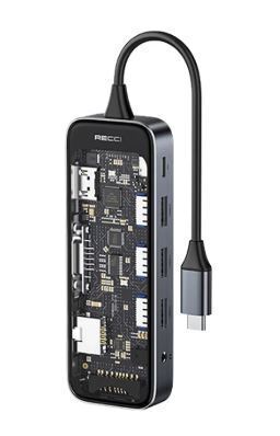 هاب 10 پورت USB-C رسی مدل RH22 | فروشگاه آرتل