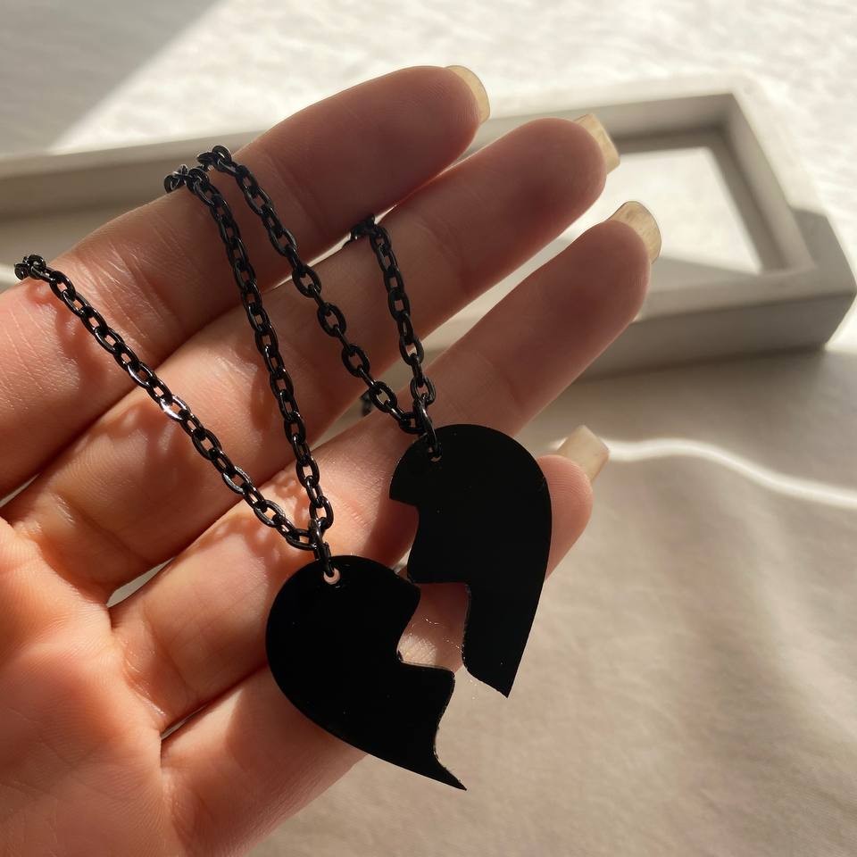 ست گردنبند دو نفره قلبی