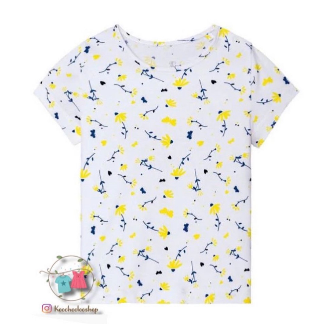 تیشرت دخترانه تمام نخی گل ریز دار لوپیلو آلمان 2 تا 4 سال شیک و لطیف