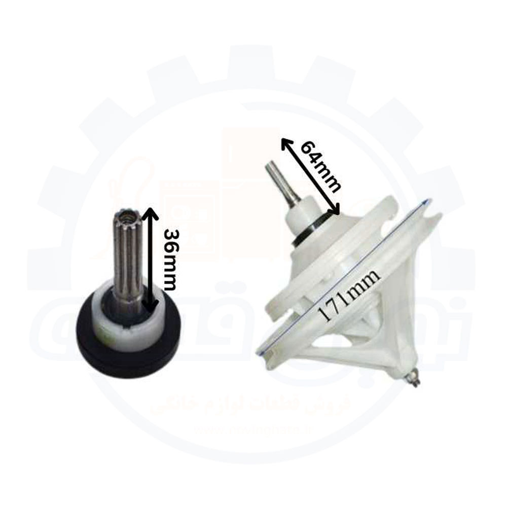 گیربکس دوقلو حایر بزرگ 10 شیار 36 میلی متر - نوین قطعه
