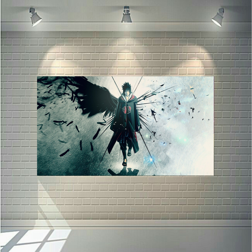 تابلو بوم طرح انیمه ناروتو مدل Uchiha Sasuke کد AR2524
