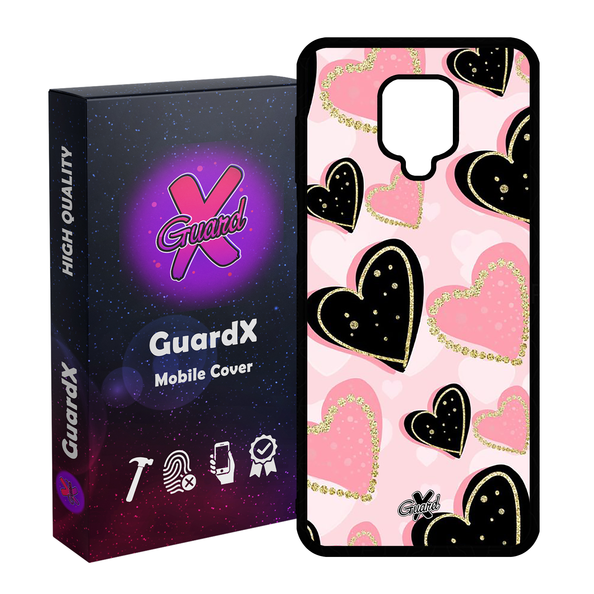 کاور گارد ایکس طرح Love مدل Glass10106 مناسب برای گوشی موبایل شیائومی Redmi Note 9S / Note 9 Pro / Note 9 Pro Max