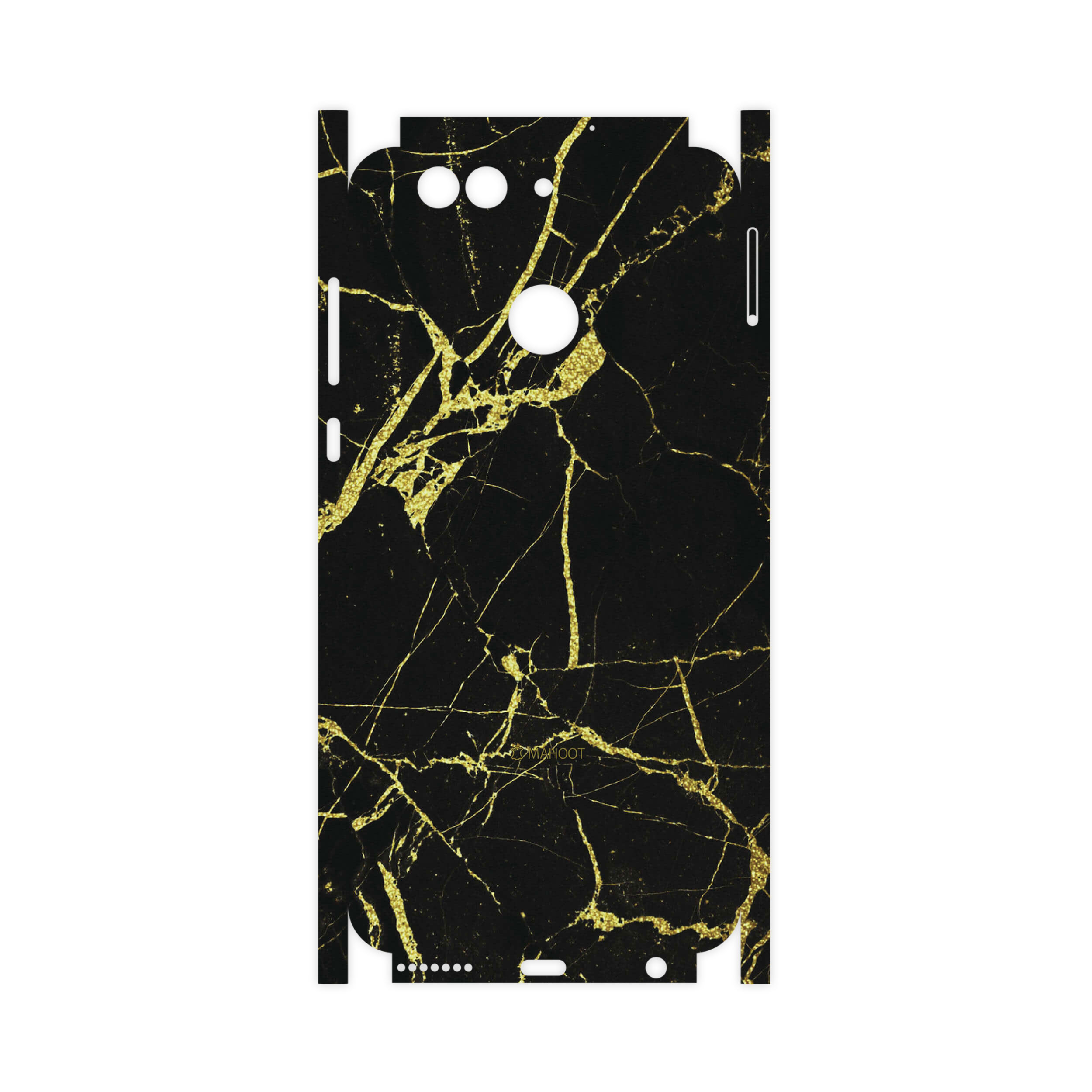 برچسب پوششی ماهوت مدل Graphite-Gold-Marble-FullSkin مناسب برای گوشی موبایل هوآوی Nova 2 Plus