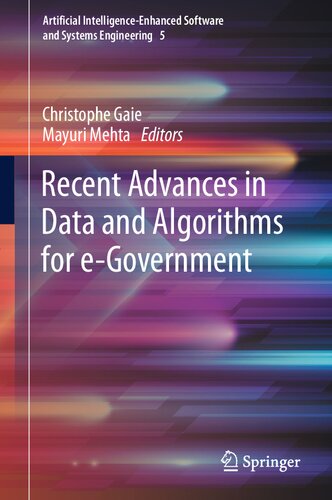 خرید و دانلود نسخه کامل کتاب Recent Advances in Data and Algorithms for e-Government