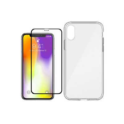 کاور لمبر مدل LAMBLKN-GF-1 مناسب برای گوشی موبایل اپل Iphone X/XS به همراه محافظ صفحه نمایش