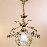 لوستر تک شعله برنزی طرح زئوس مخصوص آشپزخانه و اتاق خواب  (لوستر برنجی)