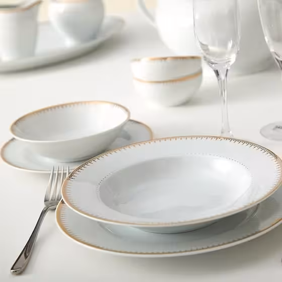 سرویس غذاخوری 28 پارچه چینی زرین ایران مدل سپیدار